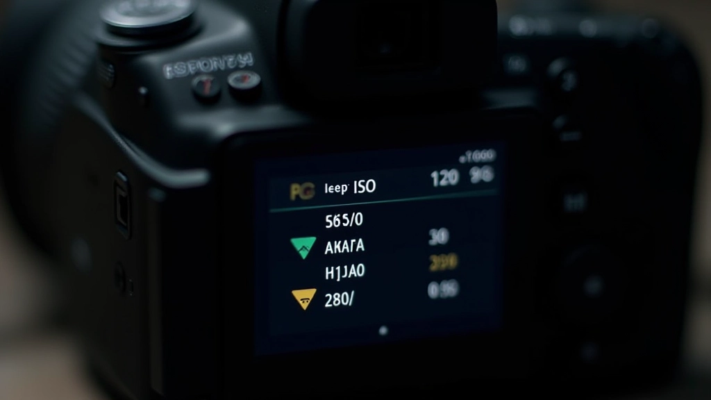 Camera ISO settings menu displayed on digital screen with various ISO value options visible