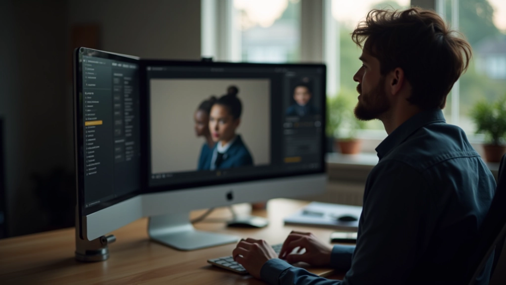 Professional Lightroom interface showing exposure controls, white balance sliders, and histogram with properly adjusted portrait