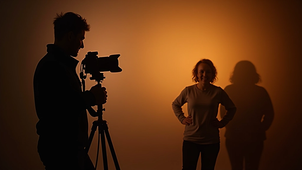 Portrait photography session in progress
